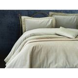 Jwk Home Krem Balıksırtı Kadife Çift Kişilik Yatak Örtüsü (270X260) - Ekru - 270 x 260 cm