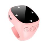 JX-13 Dokunmatik Yüzüklü Bluetooth 5.3 Kablosuz Kumanda – TikTok Video Kaydırma, E-Kitap Sayfa Çevirici ve Selfie Deklanşörü Pembe