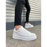 JY007 Alba Bağcıksız Cilt Erkek Günlük Sneaker Ayakkabı CBT Beyaz
