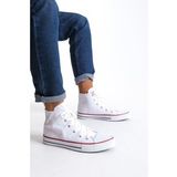 Jy0423 Axe Bağcıklı Keten Kumaş Erkek Günlük Sneaker Ayakkabı Kbt - Beyaz