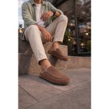 JY0456 Rayn Bağcıksız Hakiki Süet Deri Erkek Günlük Mantar Taban Loafer Klasik Ayakkabı HDMT - Kahve
