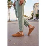 JY0556 Ravn Bağcıksız Hakiki Süet Deri Erkek Günlük Mantar Taban Loafer Klasik Ayakkabı Hdmt - Taba