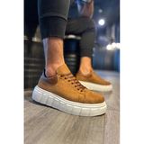 Jy144 Volt Bağcıklı Süet Erkek Günlük Sneaker Yüksek Taban Ayakkabı Sbt Taba