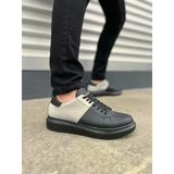 JY151 Boost Bağcıklı Cilt Süet Erkek Günlük Sneaker Ayakkabı CSST - Siyah/Gri