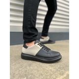 JY151 Boost Bağcıklı Erkek Günlük Sneaker Ayakkabı - Süet Siyah Bej