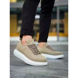 Jy814 Axel Bağcıklı Süet Erkek Günlük Sneaker Ayakkabı Sbt Krem