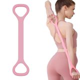 JYNXOR 1 Adet Figür 8 Fitness Direnç Bandı, Elastik Halat Streç Fitness Bandı Kol-Sırt-Omuz Egzersiz Halatı Antrenman Aleti Kadınlar Yoga Pilates Vücut için