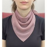 Jz Moda Düz Sade Şifon Kare Fular - Zarif Kadın Boyun Fuları ve Bandana (50X50CM) - Açık Pembe
