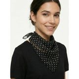 JZ Moda Puantiye Desenli Fular - Retro Tarz Eşarp & Saç Bandı-puantiyeli fular- bandana - 50*50cm - 0 - Siyah