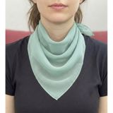 Jz Shop Düz Sade Şifon Kare Fular - Zarif Kadın Boyun Fuları Ve Bandana 50x50cm Su Yeşili