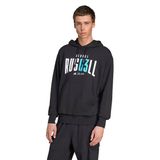 JZ8903 MER GR HOOD M Siyah Kapüşonlu Baskılı Erkek Sweatshirt