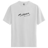 K. Atatürk İmza - %100 Pamuklu Erkek Beyaz Tişört - Premium Quality