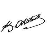 K.Atatürk Imzası Sticker Siyah 14 X 3.5 Cm Sticker