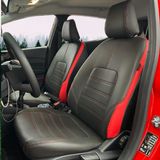 K-Design Ford Fiesta Araca Özel Oto Koltuk Kılıfı - Deri - Siyah - Kırmızı
