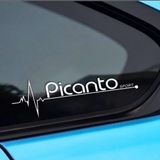 K ia Picanto Nabız Kalp atışı sticker 2 adet kelebek cam