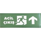 K Karaaliler Iş Güvenlik Uyarı Levhası Pvc 12X35 Acil Çıkış Alt