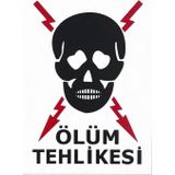 K Karaaliler Iş Güvenlik Uyarı Levhası Pvc 25X35 Ölüm Tehlikesi