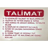 K Karaaliler Iş Güvenlik Uyarı Levhası Pvc 25X35 Talimat Iş Güvenliği