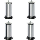 K Karaaliler Metal Krom Baza Yatak Koltuk Ayağı 10 Cm 3/8 Diş 4 Adet