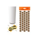 k karaaliler Yapışkanlı Mobilya Masa Sandalye Altı Zemin Ayak Koruyucu Keçesi Ses Kesici 20 Mm (48'Lİ PAKET)