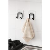 K Karteya Güçlü Yapışkanlı 2 Adet Çift Kancalı Banyo Mutfak Askısı Metal Askılık Duvar Askı Organizer