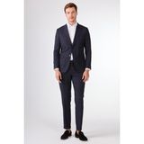 K.lacivert Balıksırtı Erkek Takım Elbise - Slim Fit - Koyu Lacivert - 46