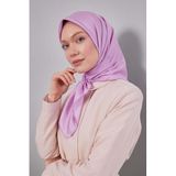 K.Lila Düz Renk Trend Twill Eşarp