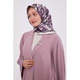 K.Mor Ebruli Desen Twill İpek Eşarp