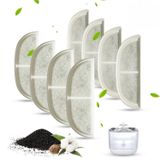 K-Replace4u TAQ Kedi Su Çeşmesi Filtreleri Paketi 8 Yedek Pet Su Çeşmesi Filtreleri için Eufy Pet Su Çeşmesi Filtre Paketi Üçlü Filtrasyon Paslanmaz Çelik Kedi Su Çeşmesi ile Uyumlu