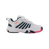K-Swiss Court Express 2 Unisex Çocuk Tenis Ayakkabısı Beyaz Tekstil Malzeme Hafif ve Esnek Kauçuk Taban