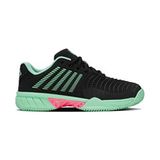 K-Swiss Express Light 3 Kadın Tenis Ayakkabısı Siyah Suni Deri Tabanı Herringbone Desenli
