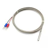 K Type Thermocouple 1 Metre Silindir Tip Başlık Sıcaklık Isı Sensörü 0c / 800C Paslanmaz Çelik Prob K Tip Termostat Kazan Fırın Isıtıcı Endüstriyel Kontrol Su Geçirmez