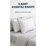 K-Yonlineticaret 2 Adet Anti-Alerjik Nano Jel Yastık 50X70 Yıkanabilir Pamuk
