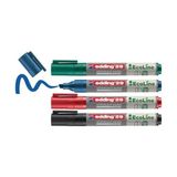 K-yonlineticaret 29 Ecoline Beyaz Yazı Tahtası Kalemi, 4'lü Set, Karışık Renkler, Kesik Uç, Yeniden Doldurulabilir - Standart