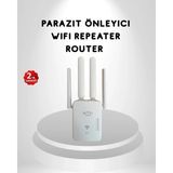 K-Yonlineticaret 300MBPS Wifi Menzil Genişletici 4 Antenli Wpa3 Güvenlikli Priz Tipi Repeater