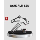 K-Yonlineticaret 48 LED Araç Içi Rgb Şerit Aydınlatma Müzik Senkron USB Kumandalı Set