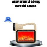 K-Yonlineticaret Alev Efektli Solar Lamba Cob Işıklı Taşınabilir Bahçe Kamp Aydınlatma