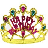 K-Yonlineticaret Altın Renk Happy Birthday Doğum Günü Tacı