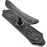 K-Yonlineticaret Antika Tarz Dekoratif Pirinç Çiçekli Pencere Kolu - 165X38 Mm, Oksit - M/M