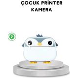 K-Yonlineticaret Çocuk Fotoğraf Makinesi Termal Baskılı Anında Çıktı Hd Video Kayıtlı