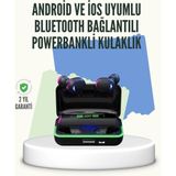K-Yonlineticaret E10 Powerbank Şarjlı Bluetooth 5.1 Kulaklık Spor ve Oyun Için