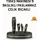 K-Yonlineticaret Erkek Bakım Seti 5’i 1 Arada Şarjlı Paslanmaz Çelik Başlıklı