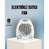 K-Yonlineticaret Fanlı Elektrikli Isıtıcı – 3 Kademeli Isı Ayarı ve Güvenli Kullanım - Standart