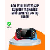 K-Yonlineticaret Geniş Ekranlı 500 Oyunlu Taşınabilir El Konsolu – Her Yerde Kesintisiz Oyun Keyfi