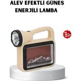 K-Yonlineticaret Güneş Enerjili Alev Efektli Lamba Cob LED Su Geçirmez Çok Fonksiyonlu