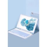 K-Yonlineticaret Ipad 5 Air 9.7 Kılıf KC01 Smart Klavyeli Tablet Kılıfı - Mavi