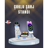 K-Yonlineticaret Iphone, Airpods ve Akıllı Saat Uyumlu Çoklu Şarj Cihazı