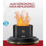 K-Yonlineticaret LED Işıklı Buhar Makinesi Alev Efektli Kumandalı Oda Nemlendirici
