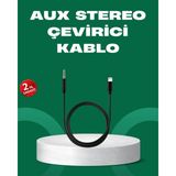K-Yonlineticaret Lightning To 3.5mm Aux Ses Dönüştürücü Kablo 1 Metre Stereo Uyumlu