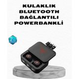 K-Yonlineticaret Powerbank Özellikli Bluetooth Kablosuz Kulaklık – Dokunmatik Kontrol, Uzun Pil Ömrü